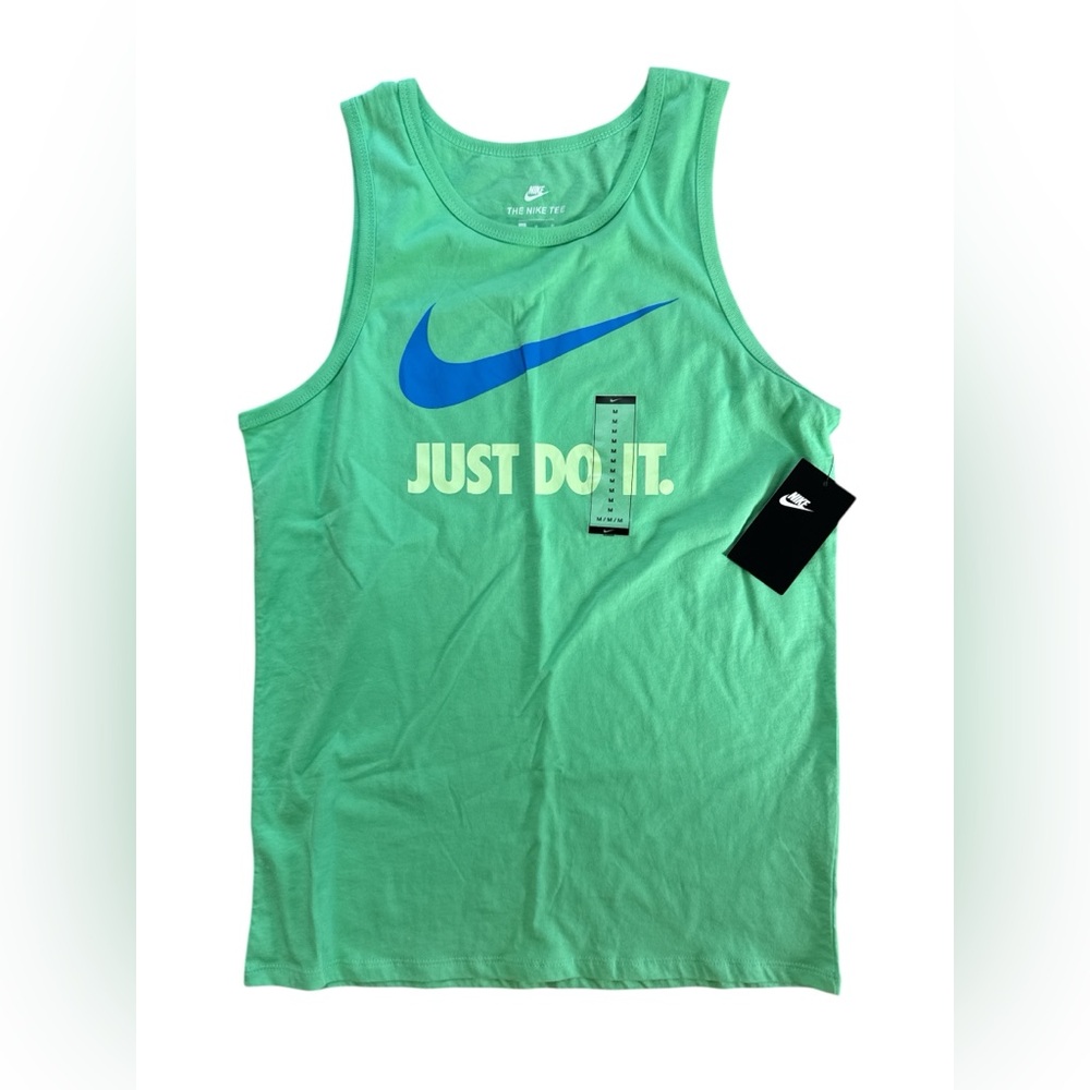 Nike Men’s Sleeveless Tank Top Size Medium NWT’S Athletic Swoosh Nike Logo Aqua